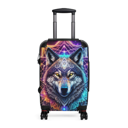 Cosmic Spirit Wolf Raver Suitcase