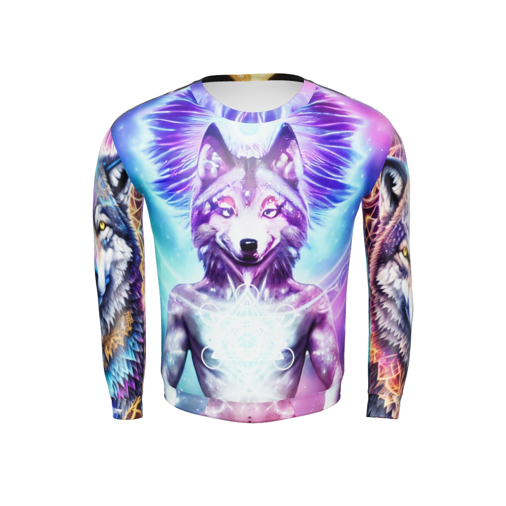 Cosmic Spirit Wolf Pack Unisex Rave Sweatshirt