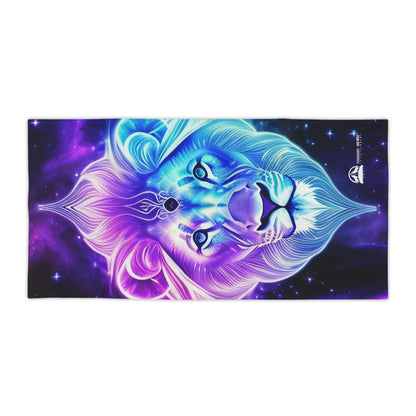 Cosmic Spirit Lion Beach Towels